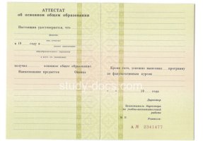 Аттестат за 9 класс 1995-2006 в Нижнем Тагиле