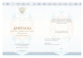 Диплом колледжа 2014 - 2019 в Нижнем Тагиле